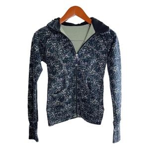 Lululemon speckled athletic zip-up cropped hoodie
